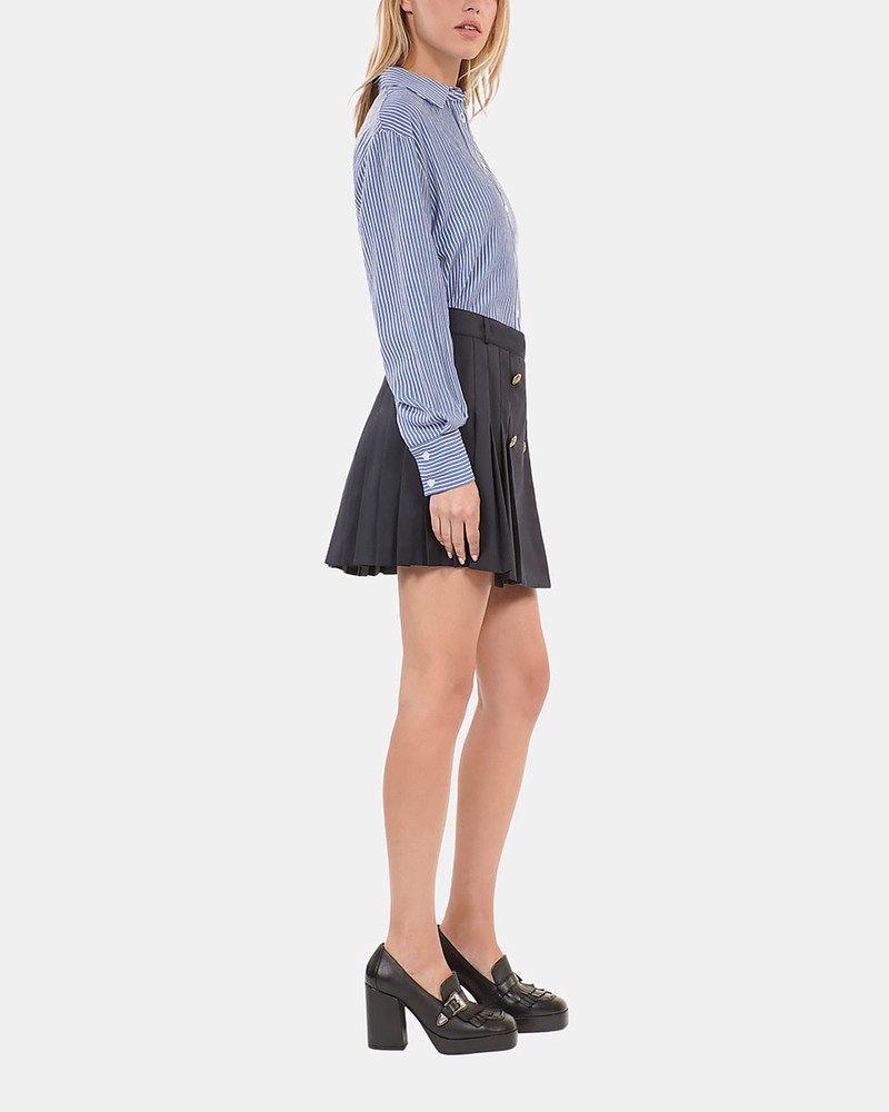 SHORT NAVY BLUE PLEATED SKIRT 3