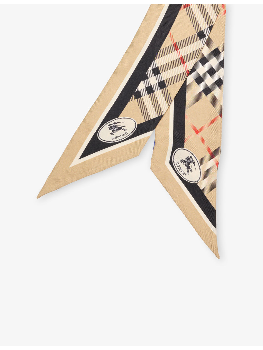 Check-Print Silk Scarf - 2