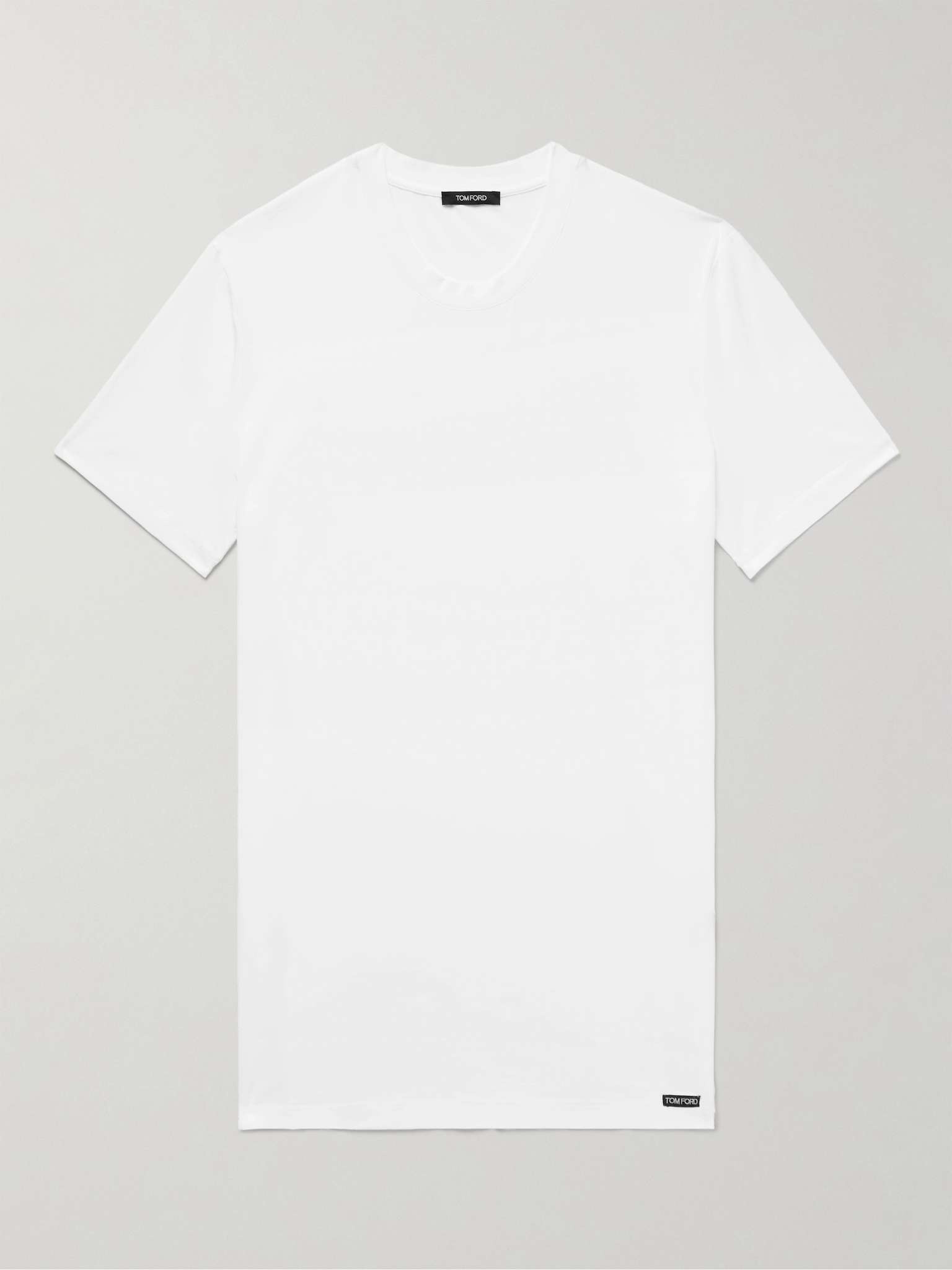 Stretch Cotton and Modal-Blend T-Shirt - 1