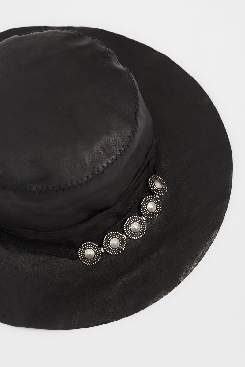 Aril Small Leather Hat With Studs - 3