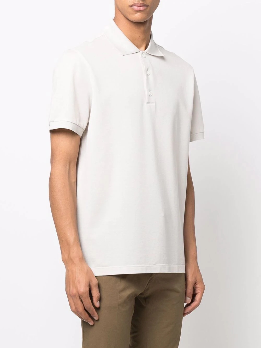 cotton short-sleeved polo shirt - 3