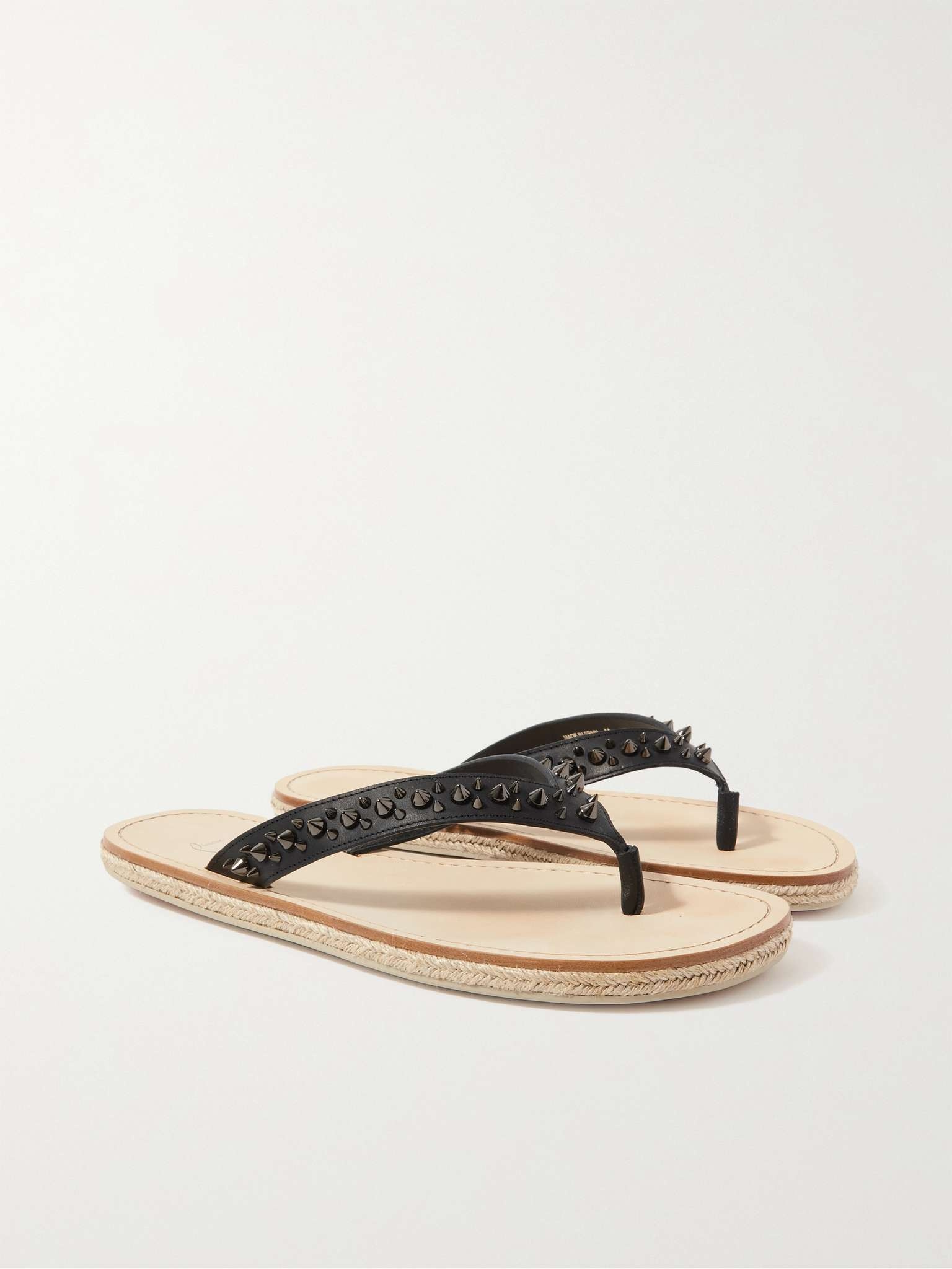 Pyraclobis Spiked Leather Flip Flops - 3