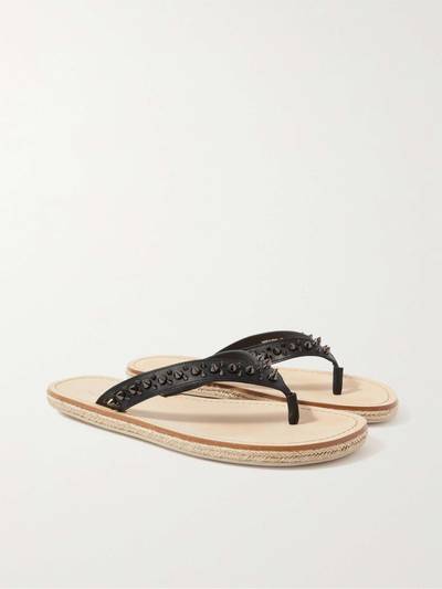 Christian Louboutin Pyraclobis Spiked Leather Flip Flops outlook