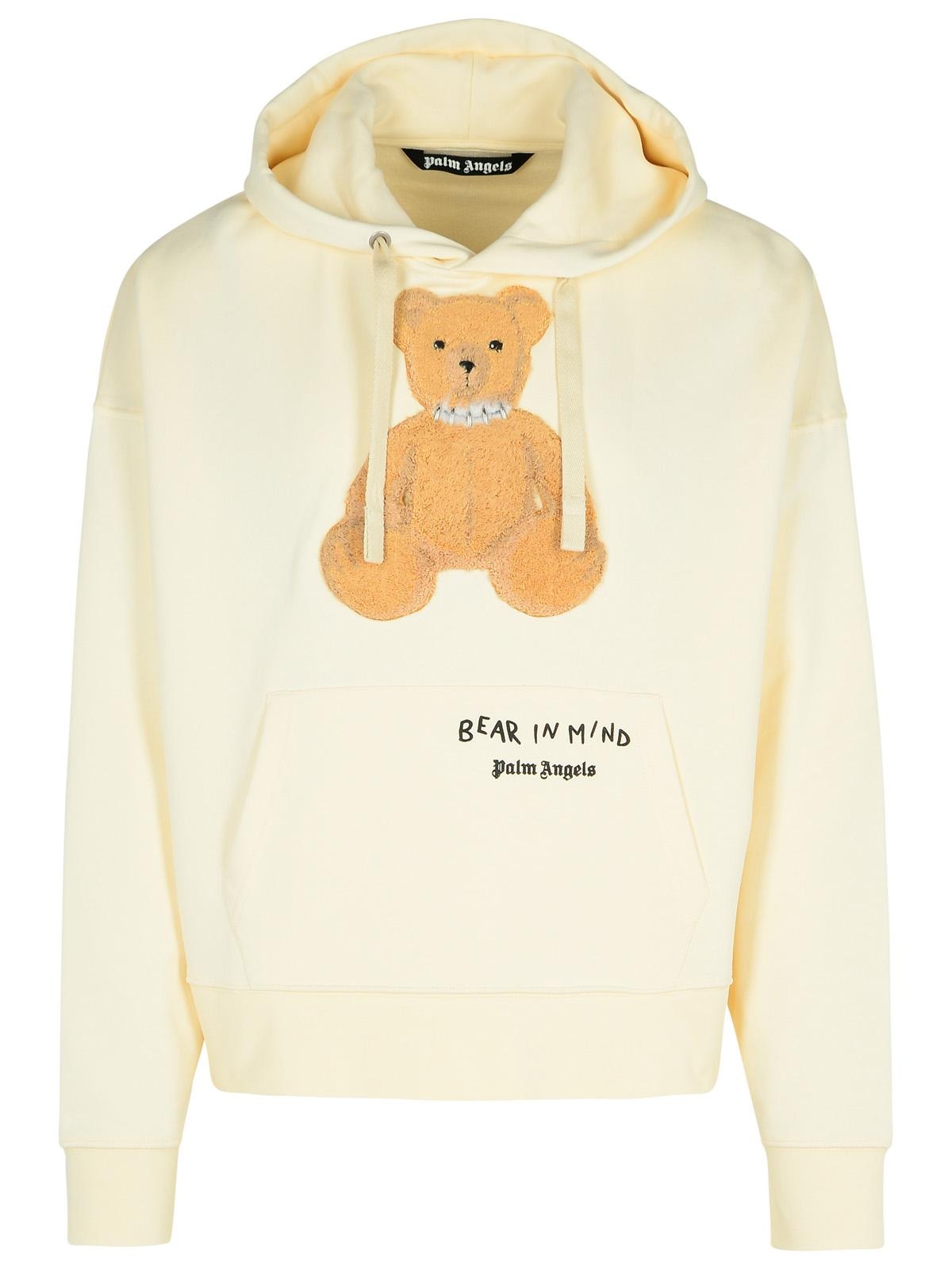 Palm Angels 'Bear In Mind' Cream Cotton Sweatshirt Man - 1