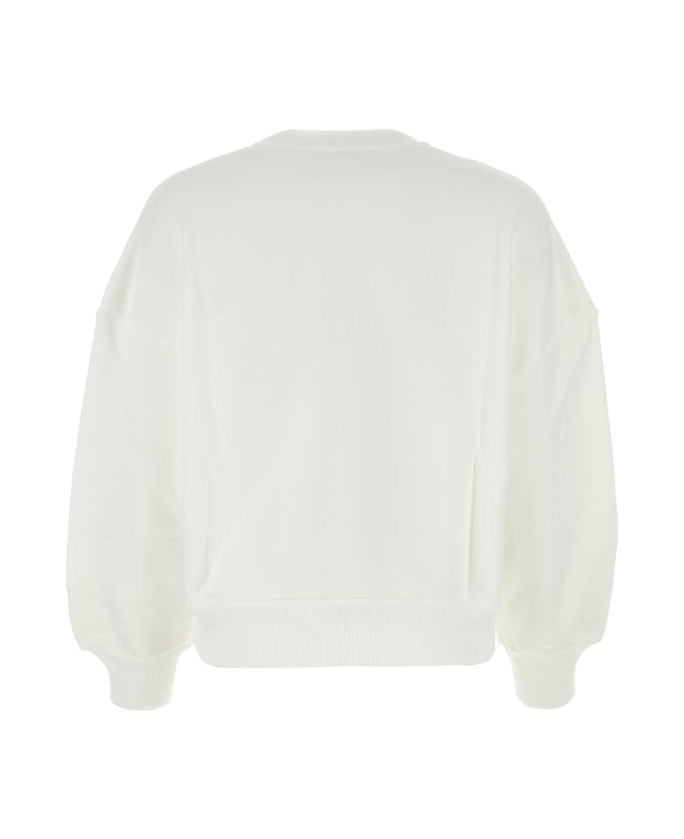 White Cotton Sweatshirt - 2