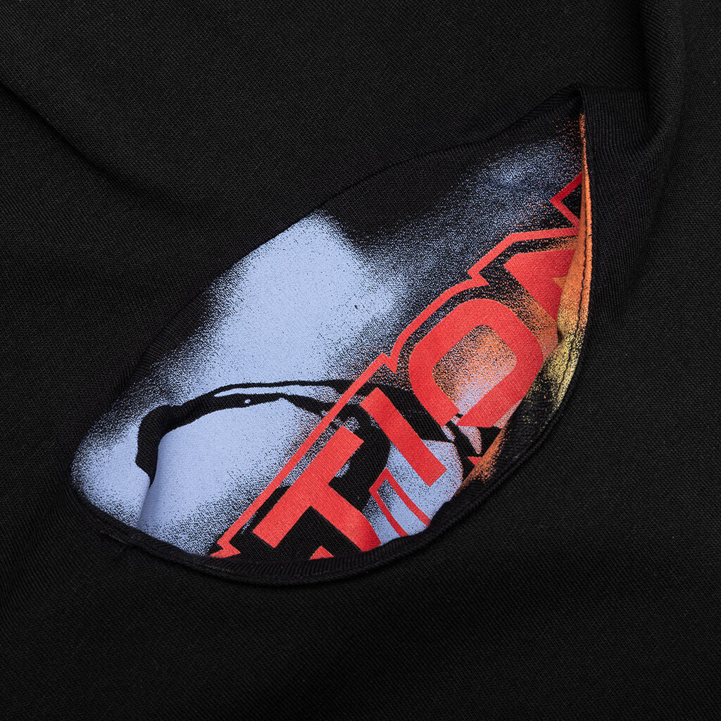 RAF SIMONS OVERSISED T-SHIRT WITH PRINTED POCKET HOLES - BLACK - 3