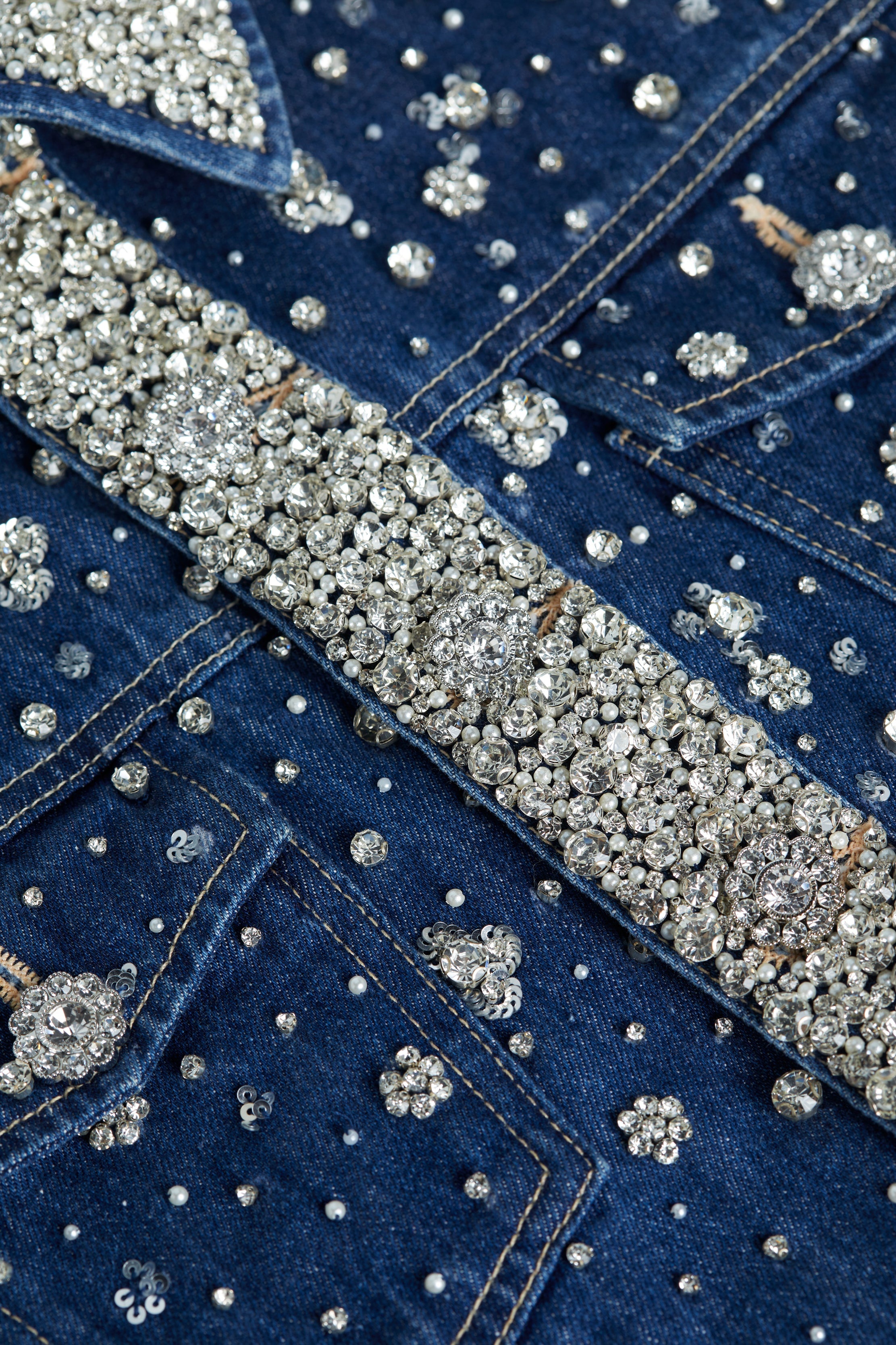 Genevie Embellished Denim Jacket - 6