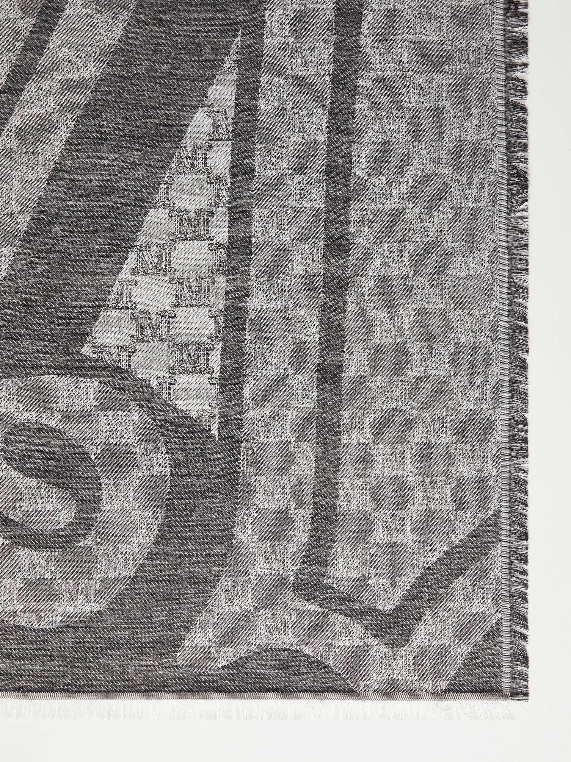 ACINOSO Jacquard silk and wool stole - 2