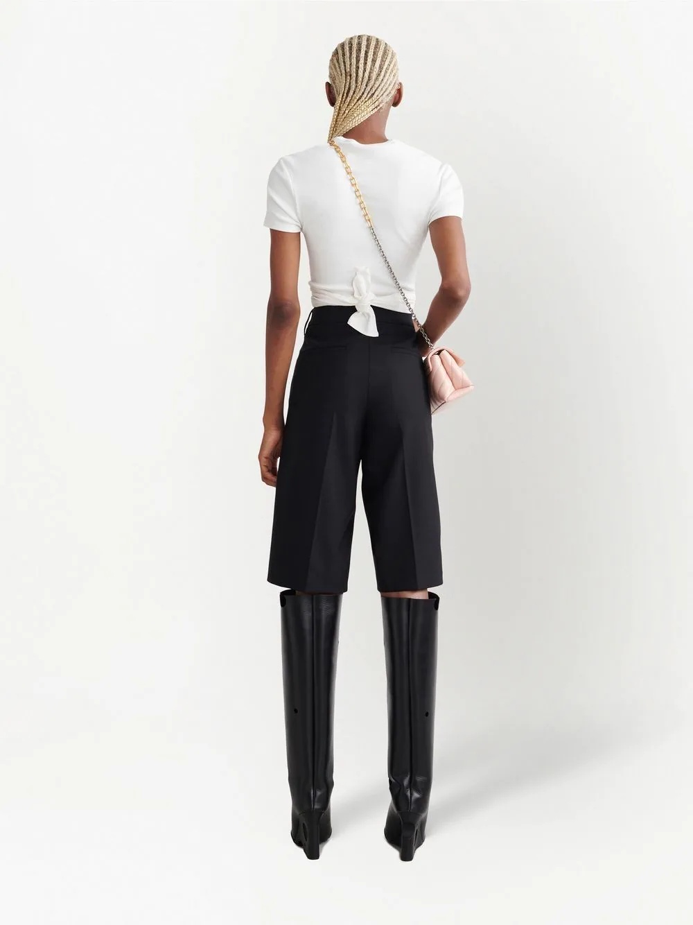high-waisted tailored shorts - 4