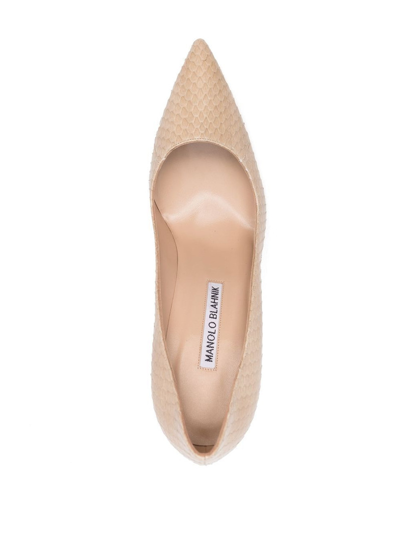 snakeskin pointed toe pumps 4