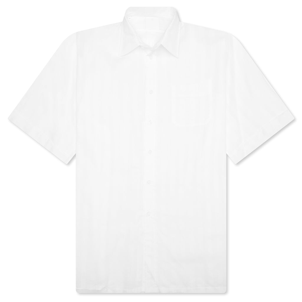 COTTON VOILE SHIRT WITH STRIPES - WHITE - 1