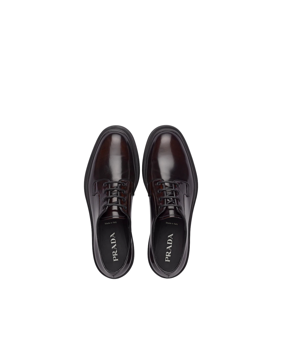 Brushed leather derby shoes - 3