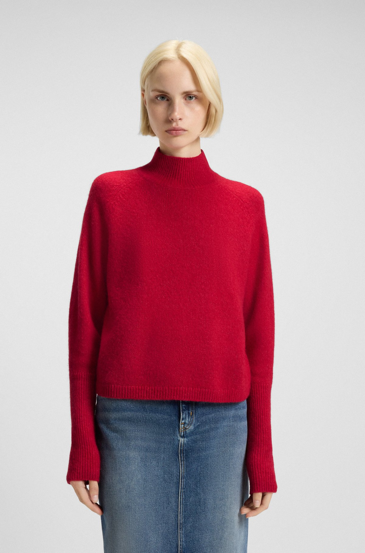 RELAXED-FIT MOCK-NECK SWEATER IN A WOOL BLEND - 2