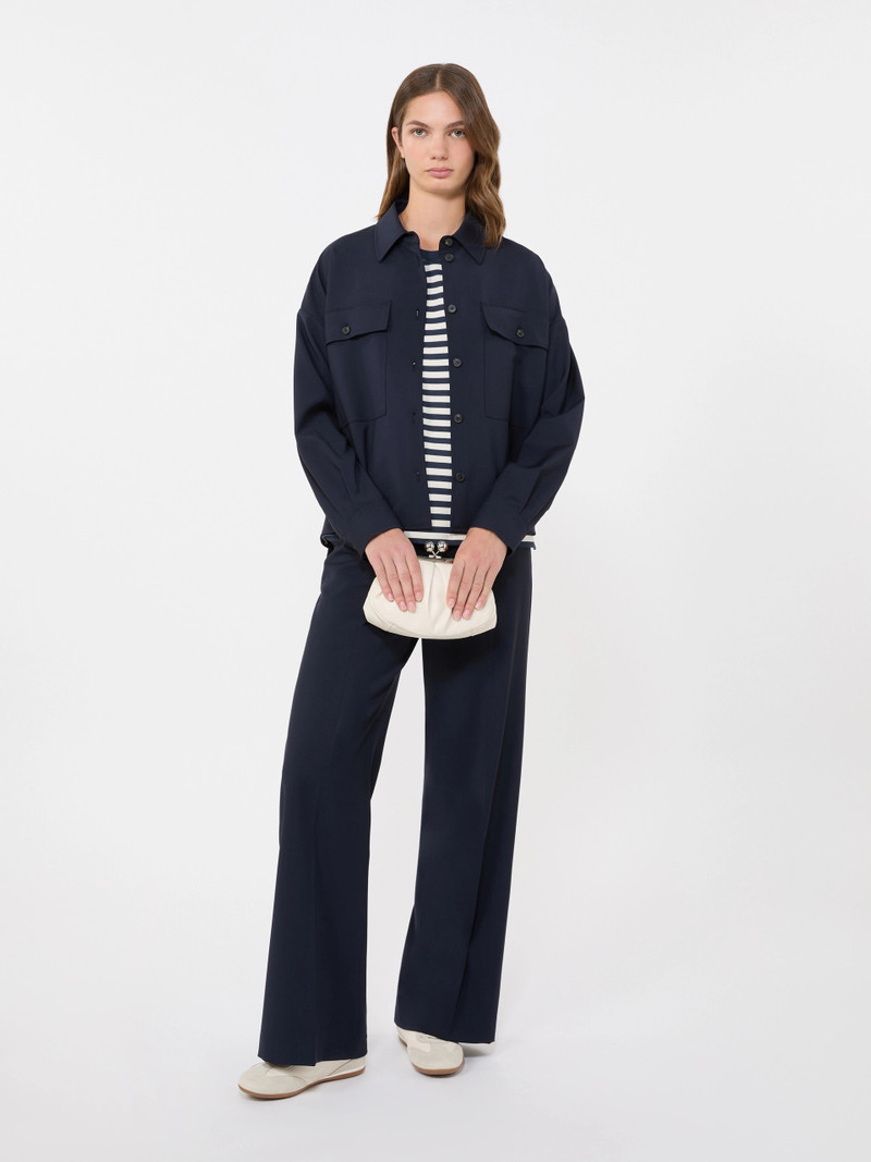 WEEKEND Max Mara Woollen cloth cropped jacket - NAVY outlook