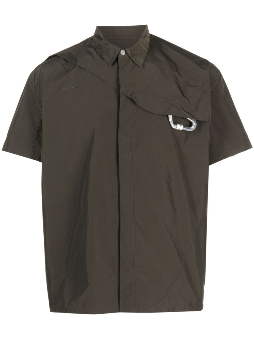 carabiner-detail short-sleeve shirt - 1