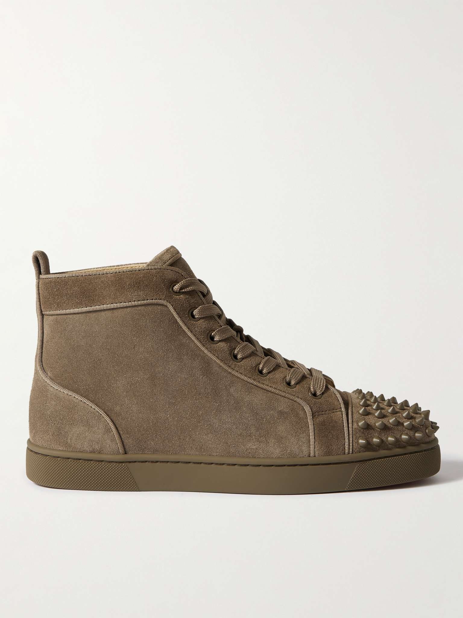 Louis Spiked Suede High-Top Sneakers - 1