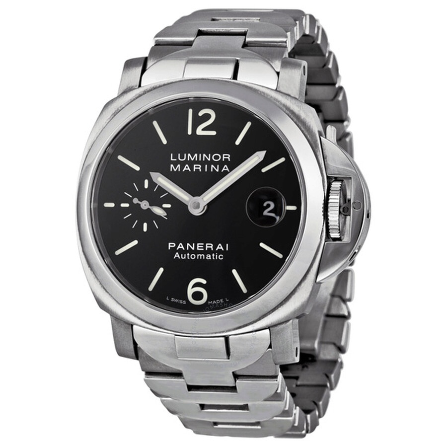 Pre-owned Panerai Luminor Marina Automatica Black Dial Men's Watch PAM00050 - 1