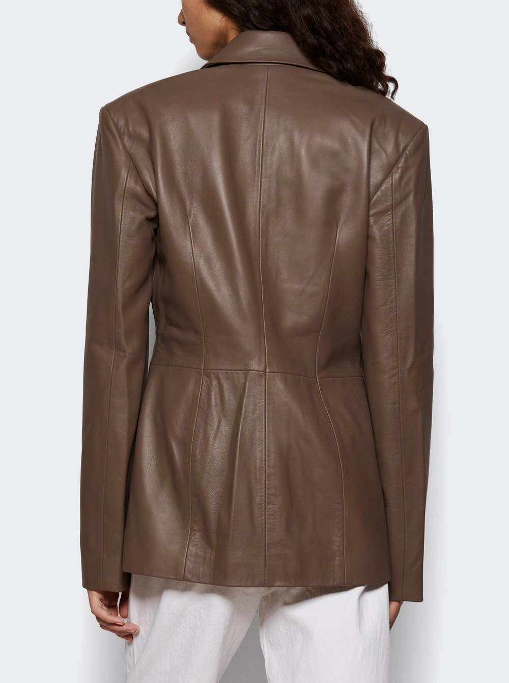 Magda Leather Jacket Taupe - 4