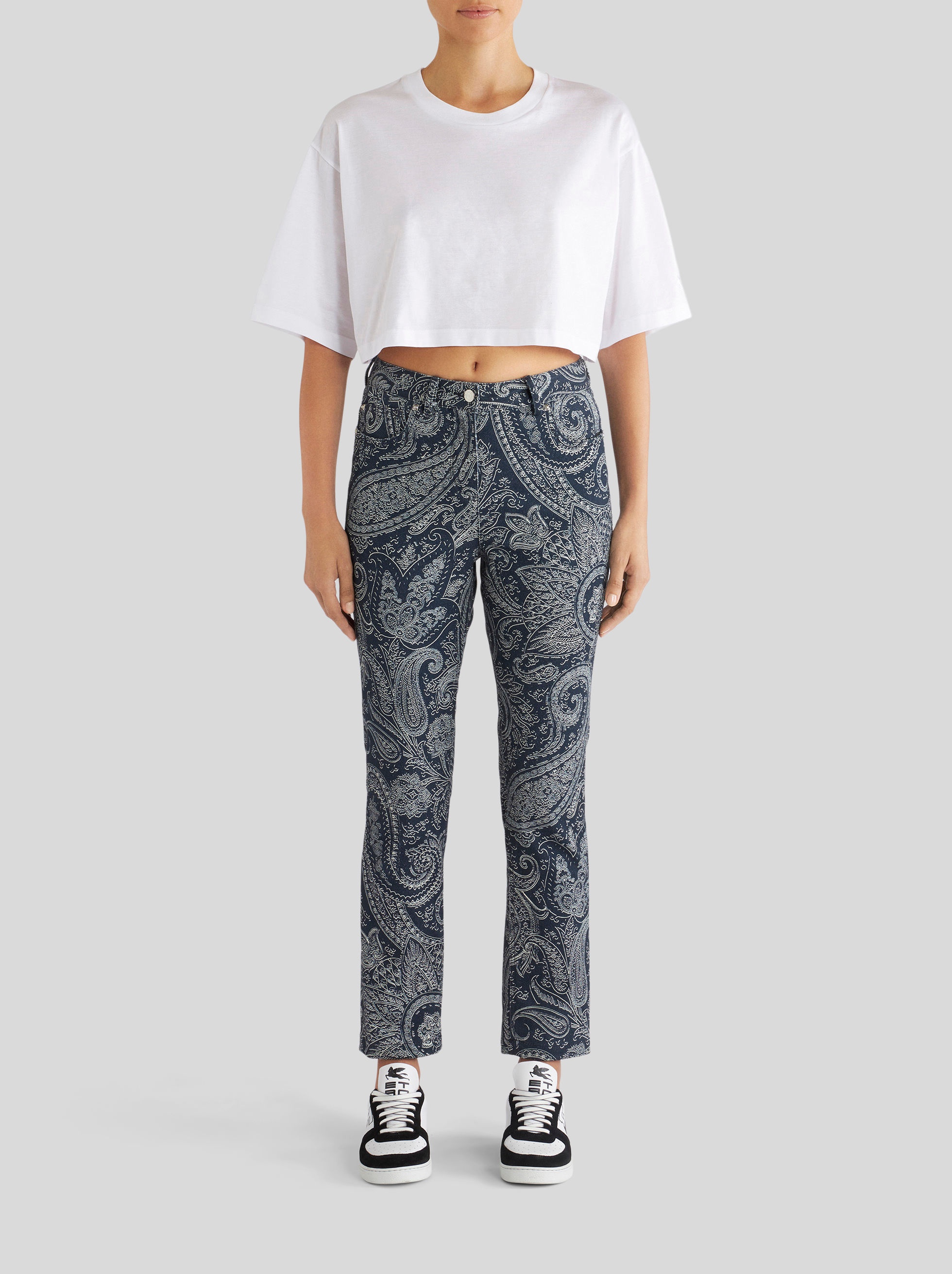 PAISLEY PATTERN JEANS - 3