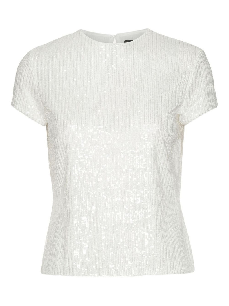 sequin-embellishment T-shirt 1