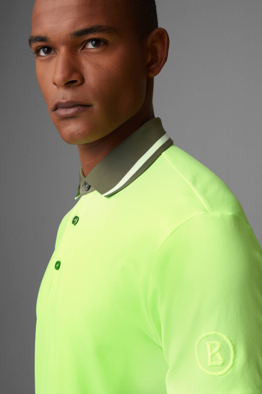 EMILO FUNCTIONAL POLO SHIRT IN LIME - 4