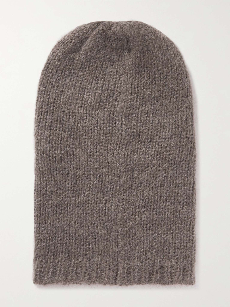 Logo-Appliquéd Ribbed Mohair-Blend Balaclava 3