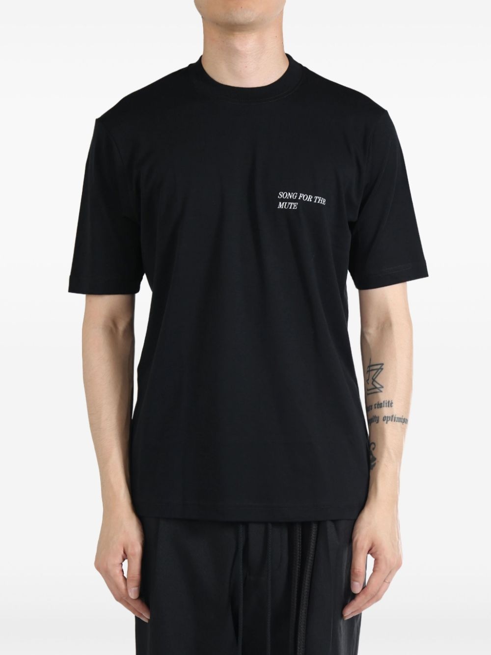 logo-print cotton T-shirt - 1
