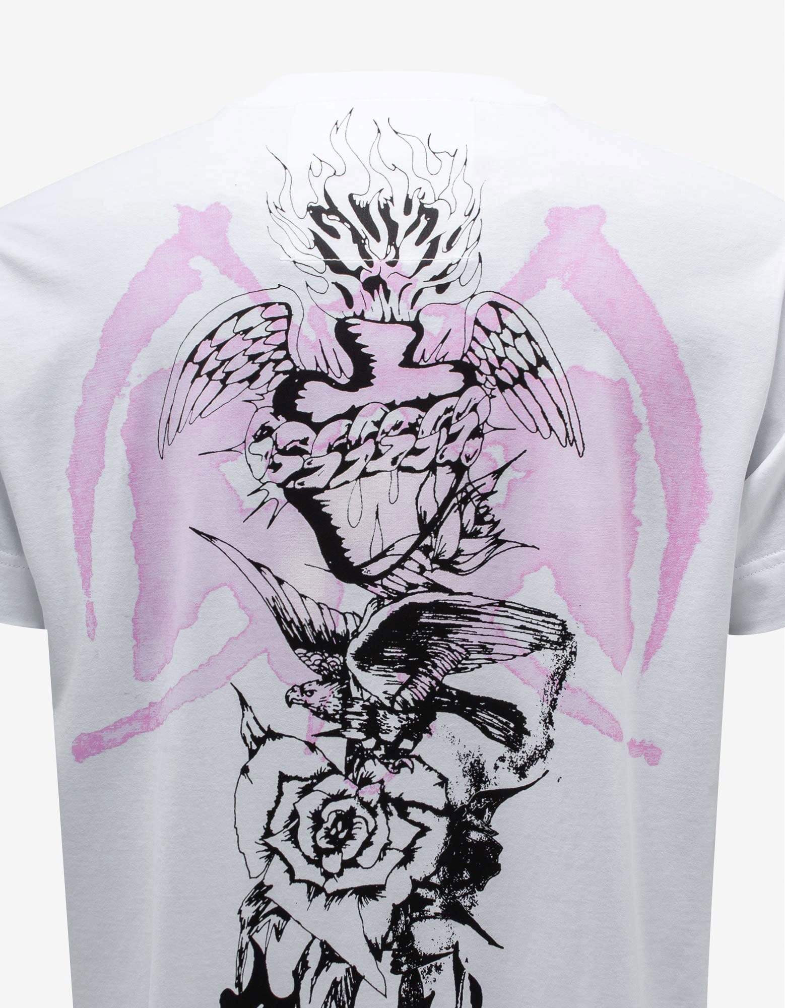 Givenchy White Gothic Print Oversized T-Shirt - 4