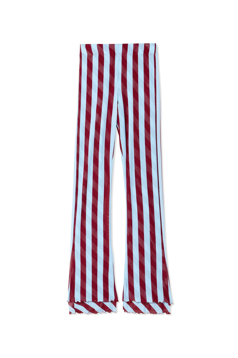 PANTS / tulle / celestial & bordeaux stripes 1