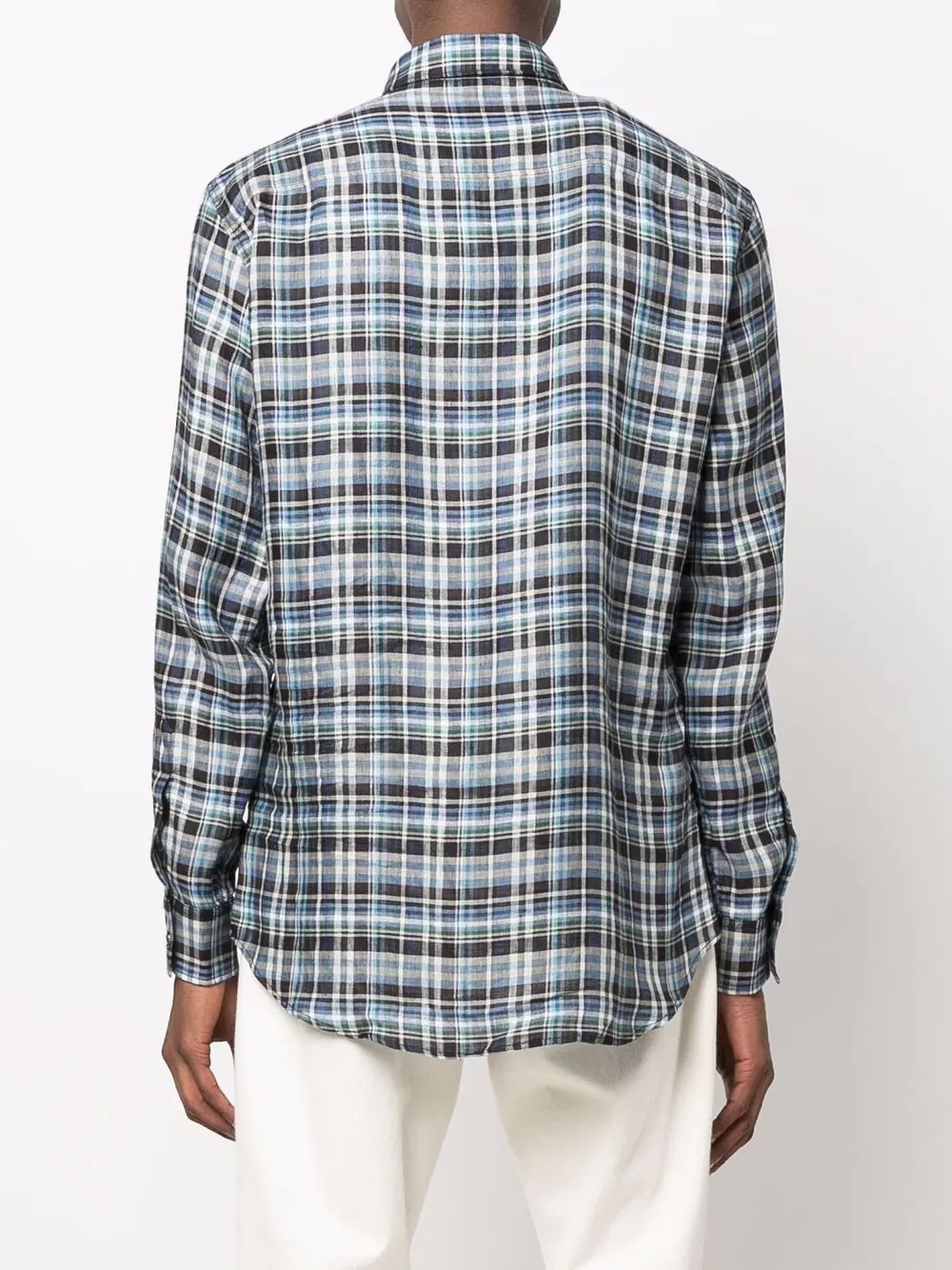 Relax Dan linen plaid shirt - 4