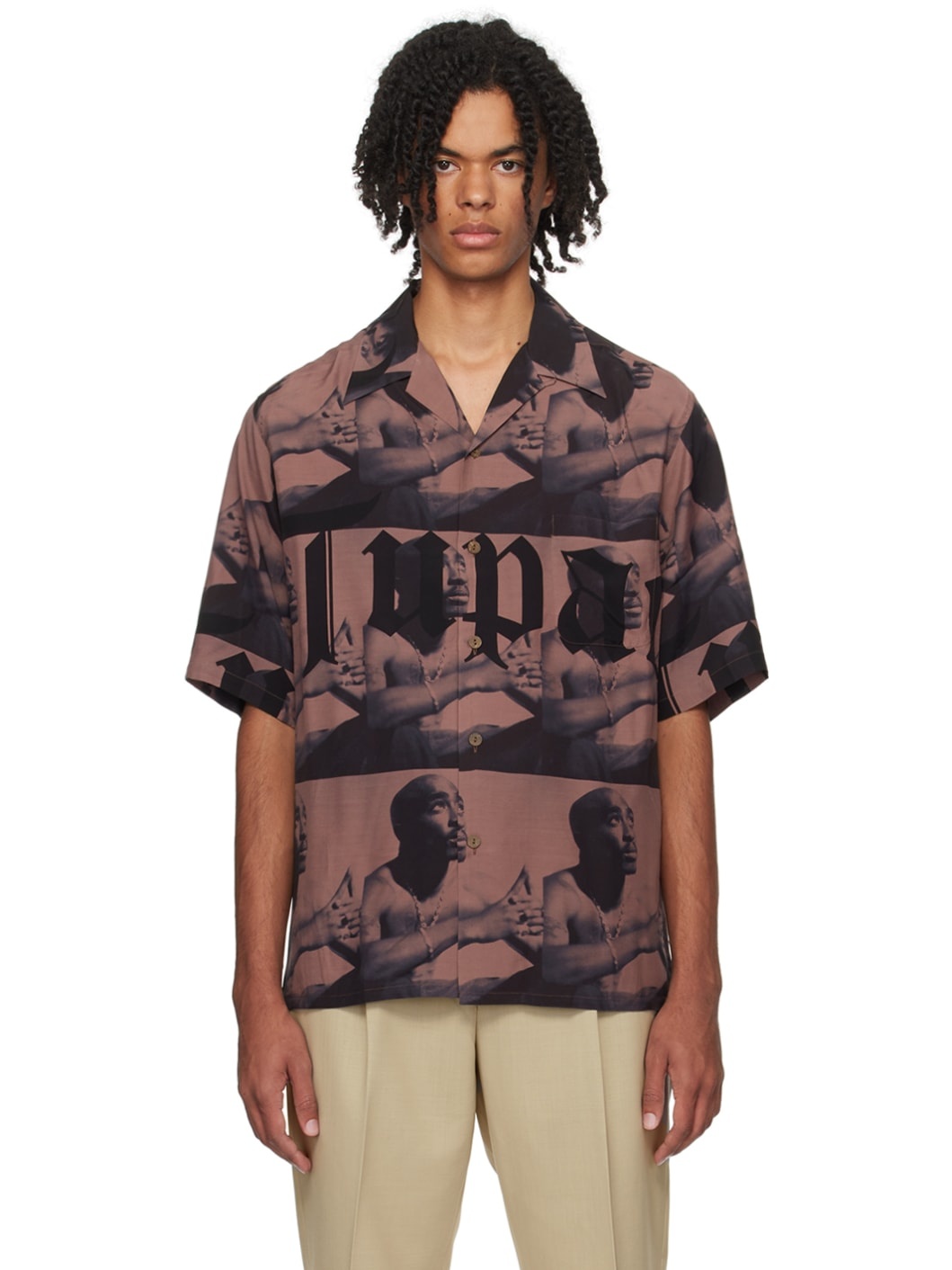 WACKO MARIA Burgundy 'Tupac' Shirt | REVERSIBLE
