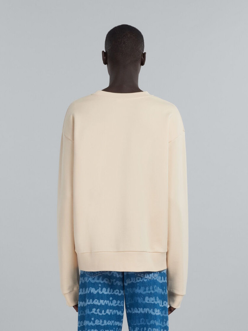 IVORY SWEATSHIRT WITH LOGO 3