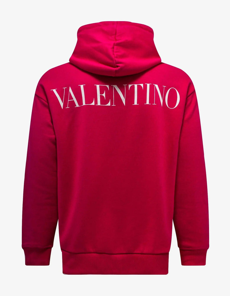 Valentino Valentino Pink Washed Taffeta Panel Hoodie outlook