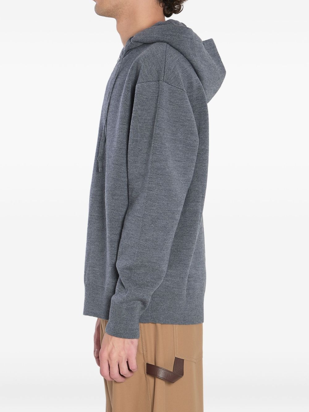 Anagram ribbed hoodie - 3
