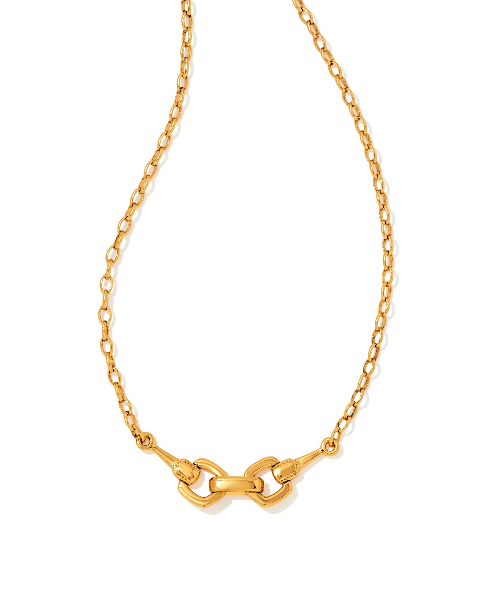 Beau Short Pendant Necklace in Vintage Gold - 1