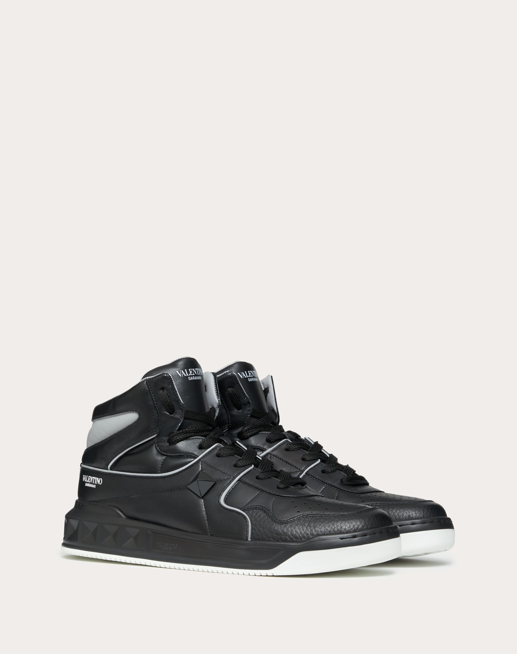 ONE STUD MID-TOP CALFSKIN SNEAKER - 2