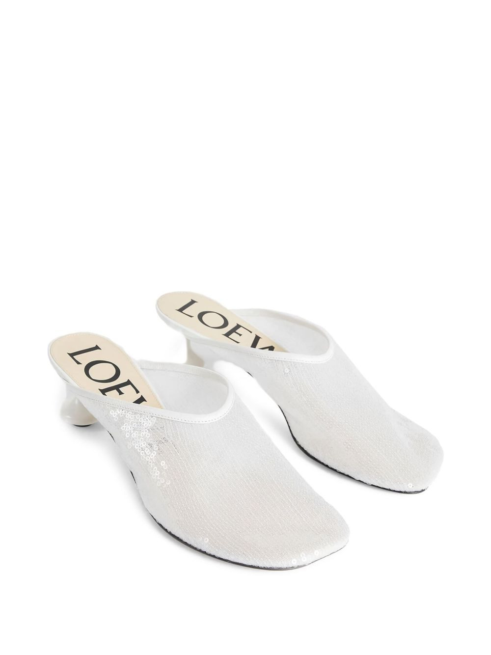 450mm sequin-embellished sculpted-heel mules - 2