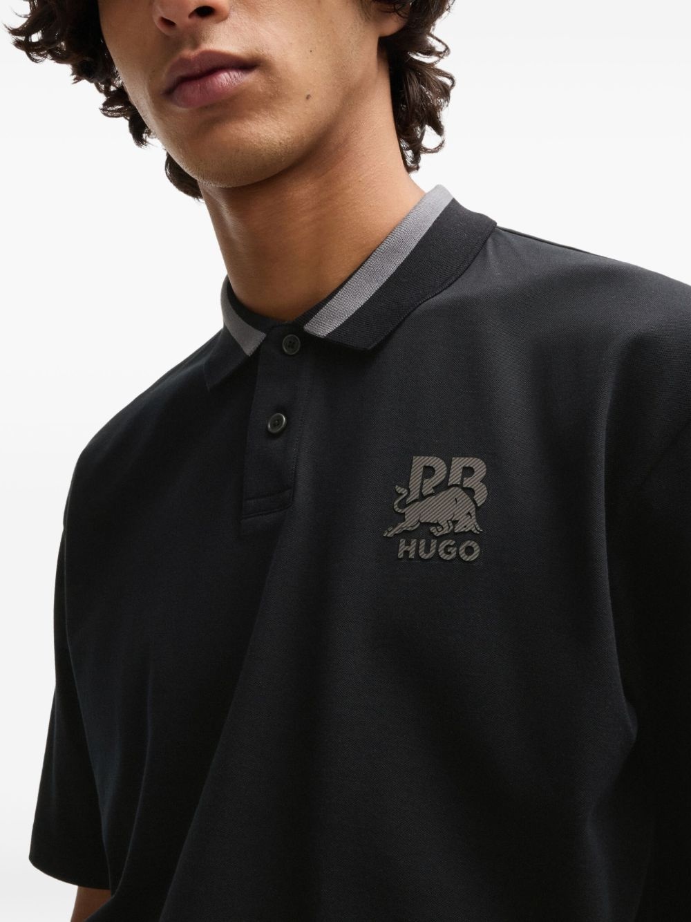 x RB logo appliqué polo shirt - 5