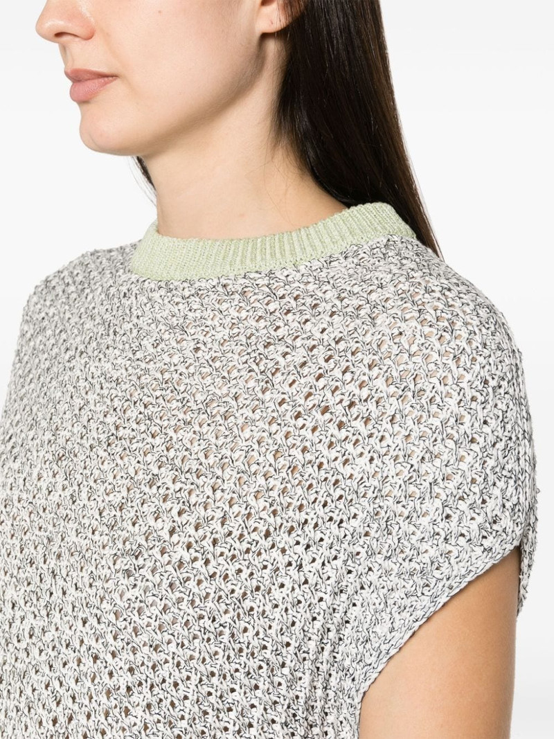 open-knit sleeveless jumper 5