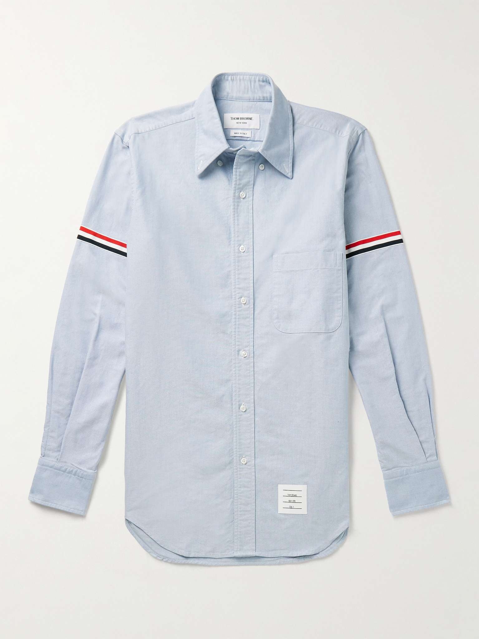 Button-Down Collar Grosgrain-Trimmed Cotton Oxford Shirt - 1