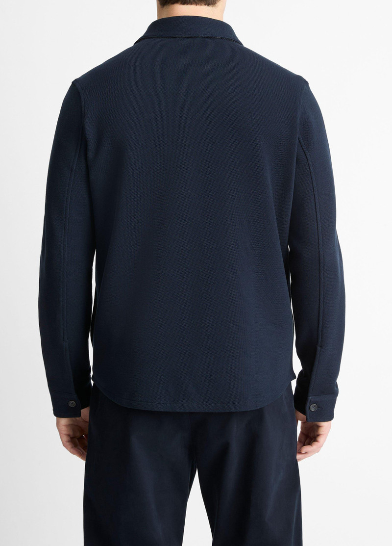 Vince Double-Knit Cotton-Blend Piqué Shirt Jacket outlook