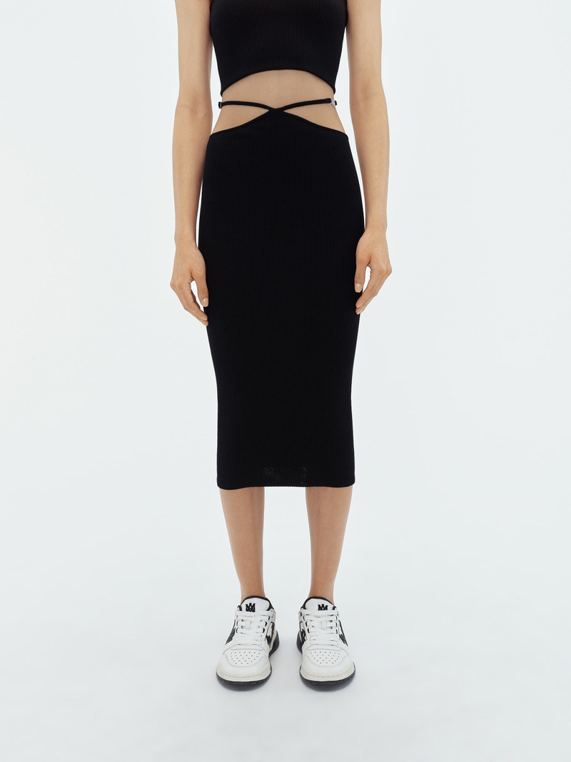 AMIRI AMIRI STAGGERED MIDI SKIRT outlook