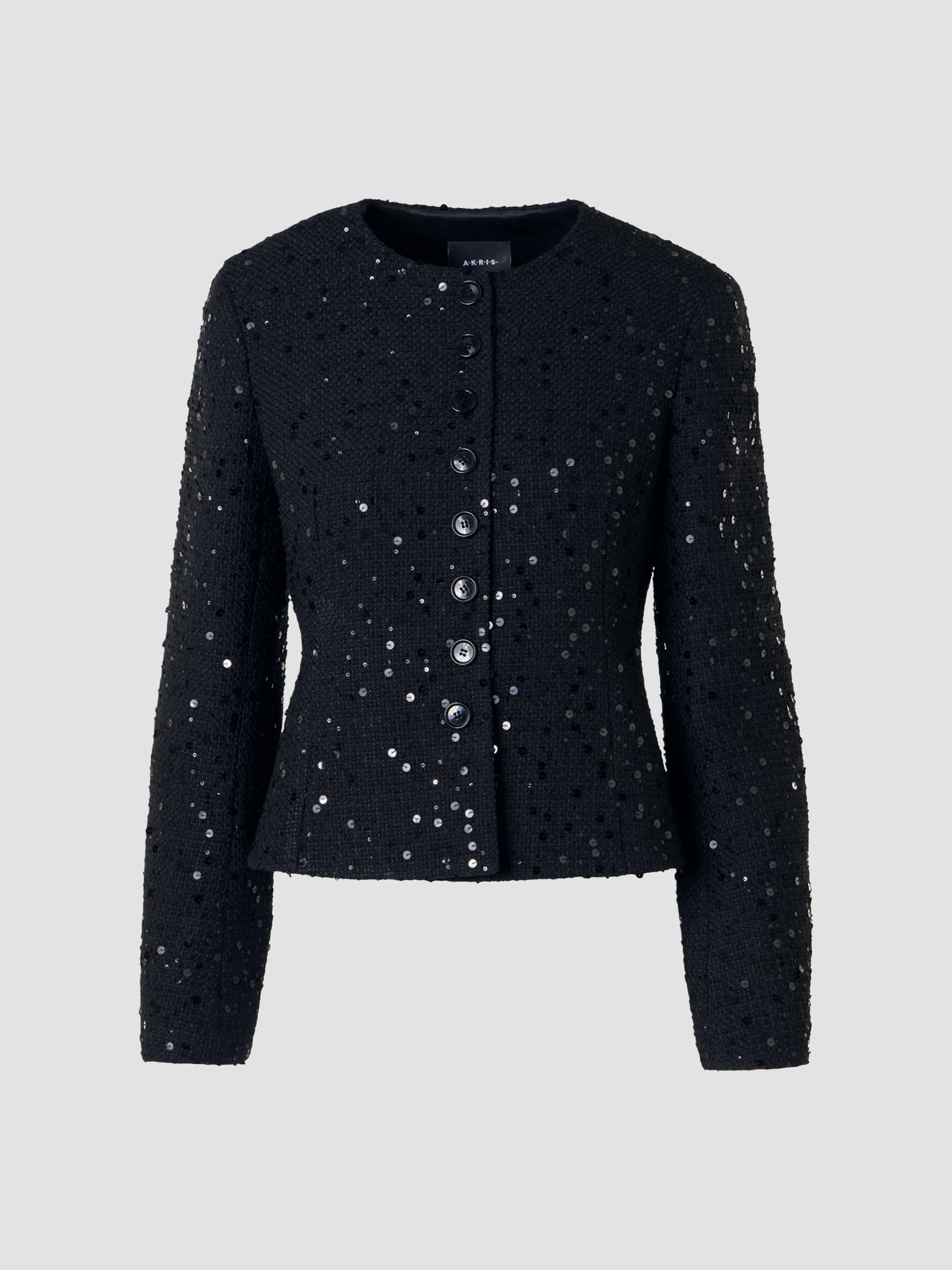 Women's Kelis Embellished-Tweed Fitted Jacket - Black - 1