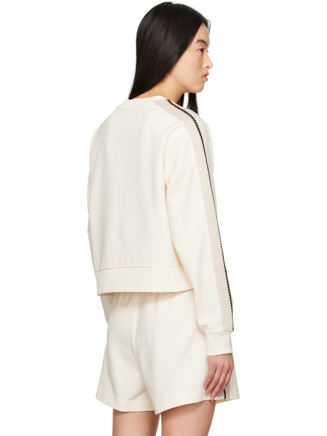 Off-White Striped Trim Sweatshirt - 3