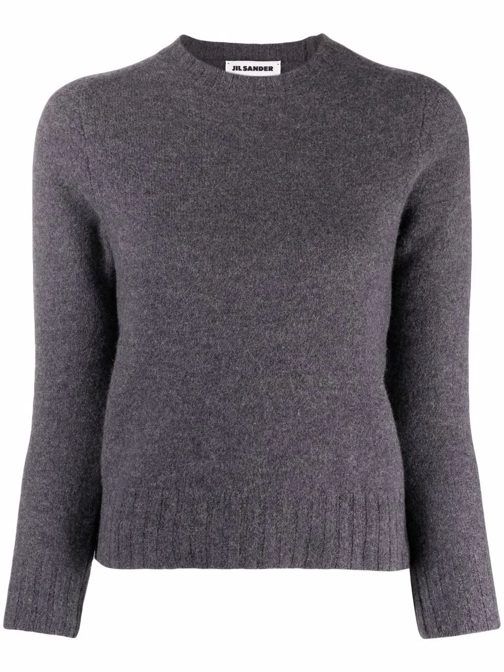 knitted long-sleeve wool jumper - 1