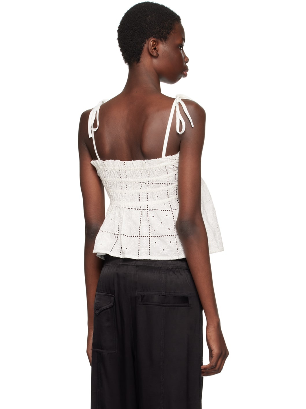 White Broderie Anglaise Top - 3