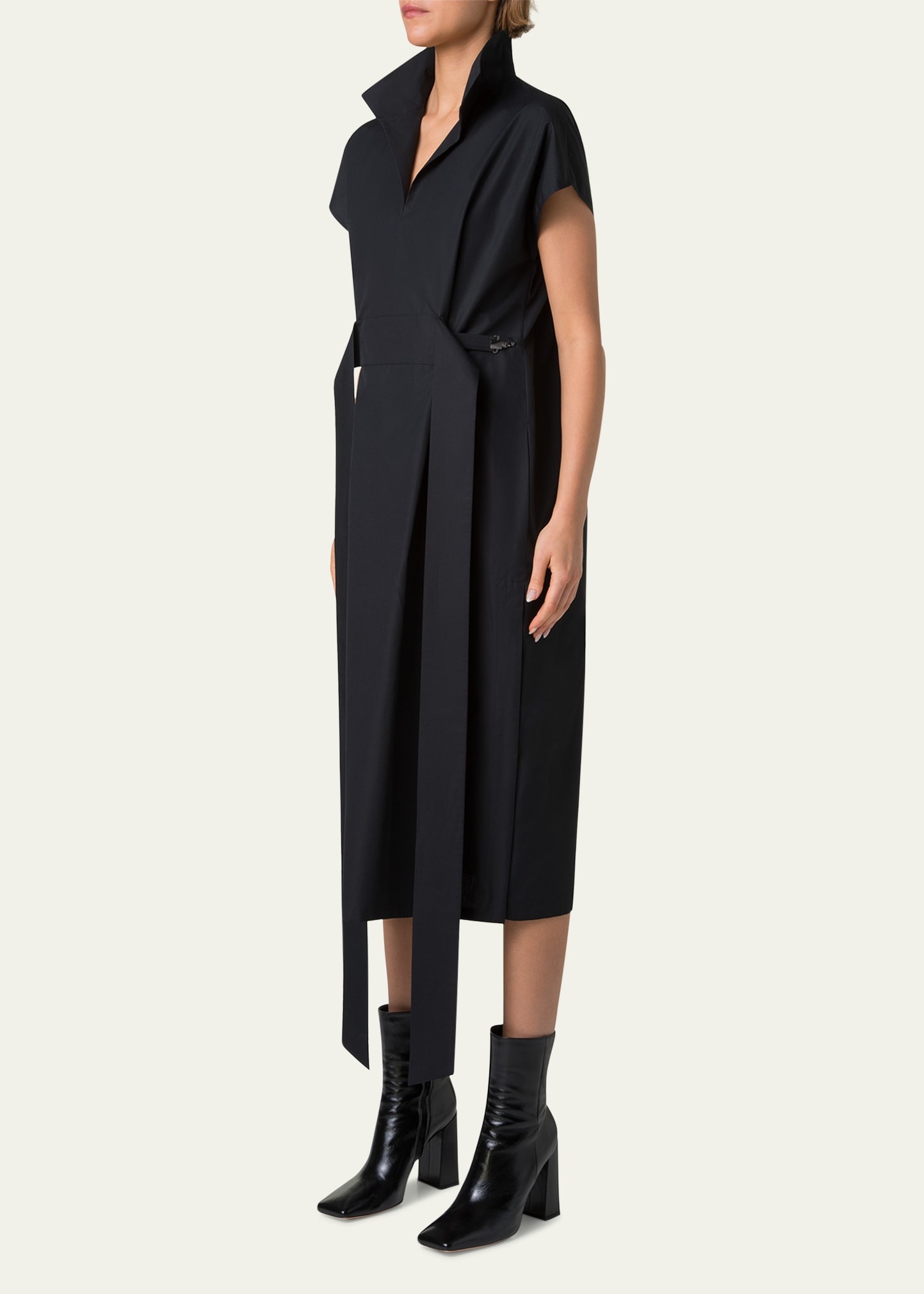 Cotton Poplin Midi Shirtdress - 4