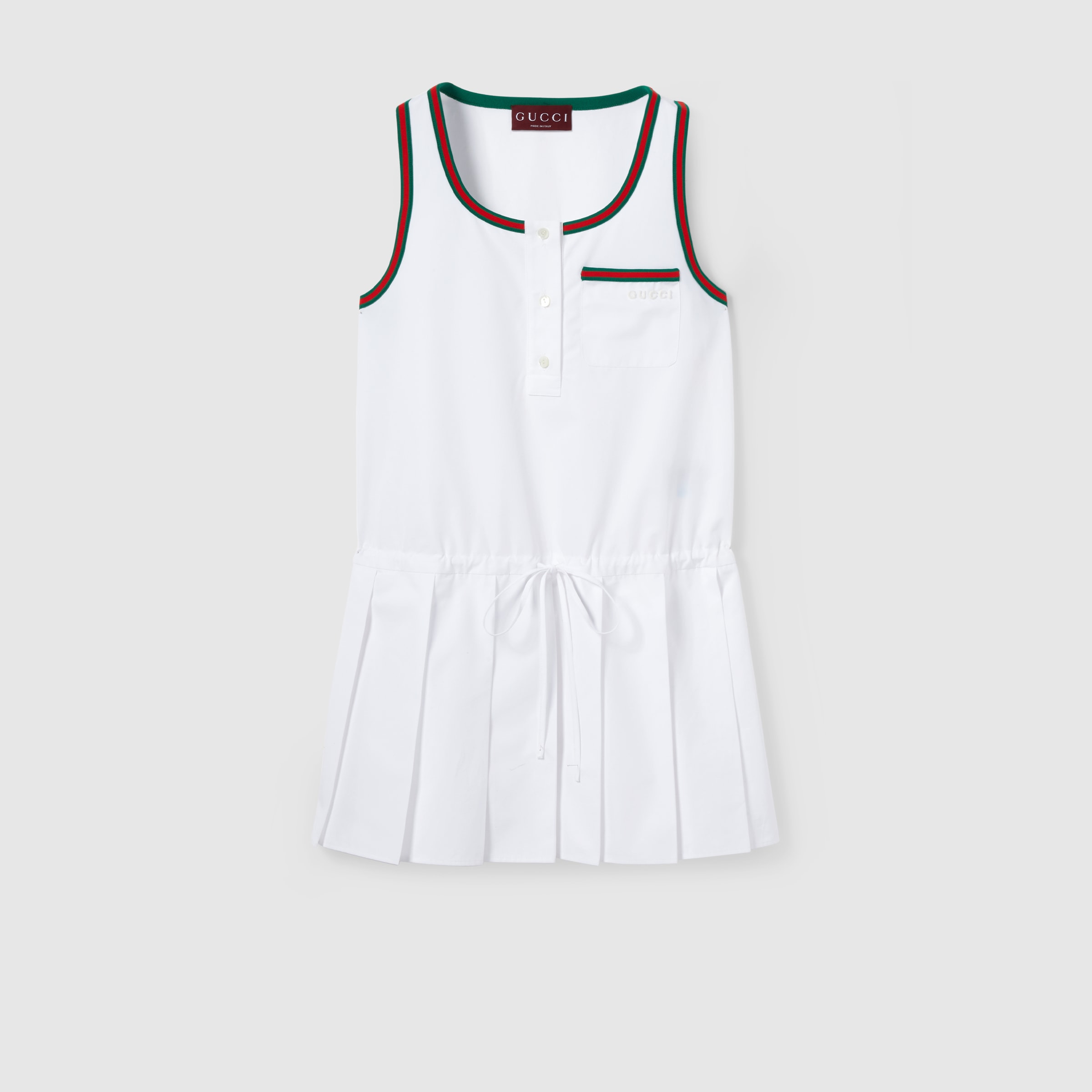 Cotton poplin dress with Web - 1