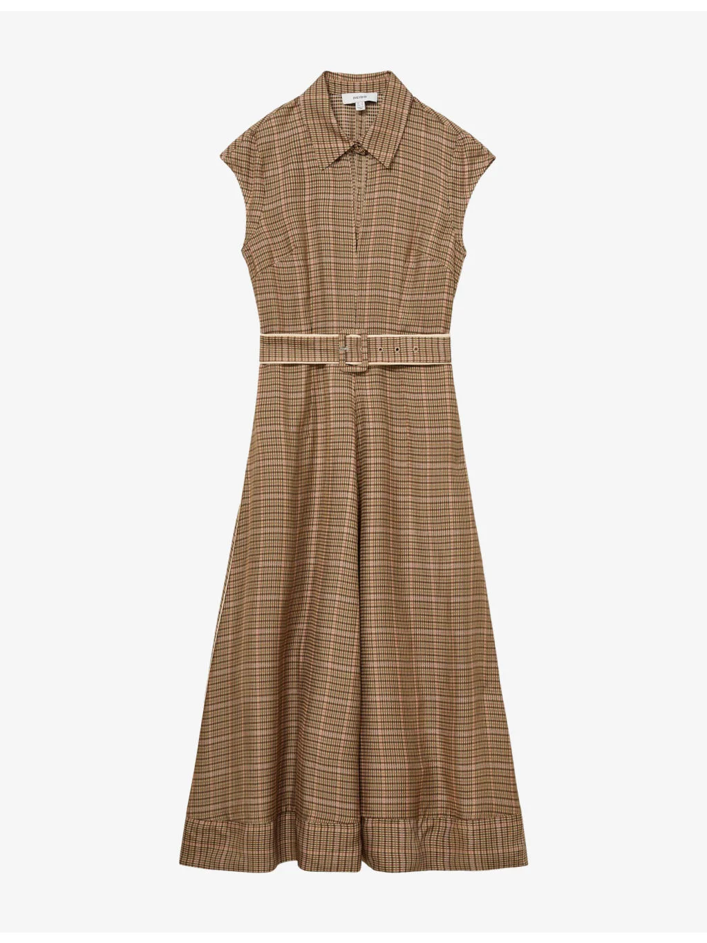 Sammie Checked Woven Midi Dress - 1