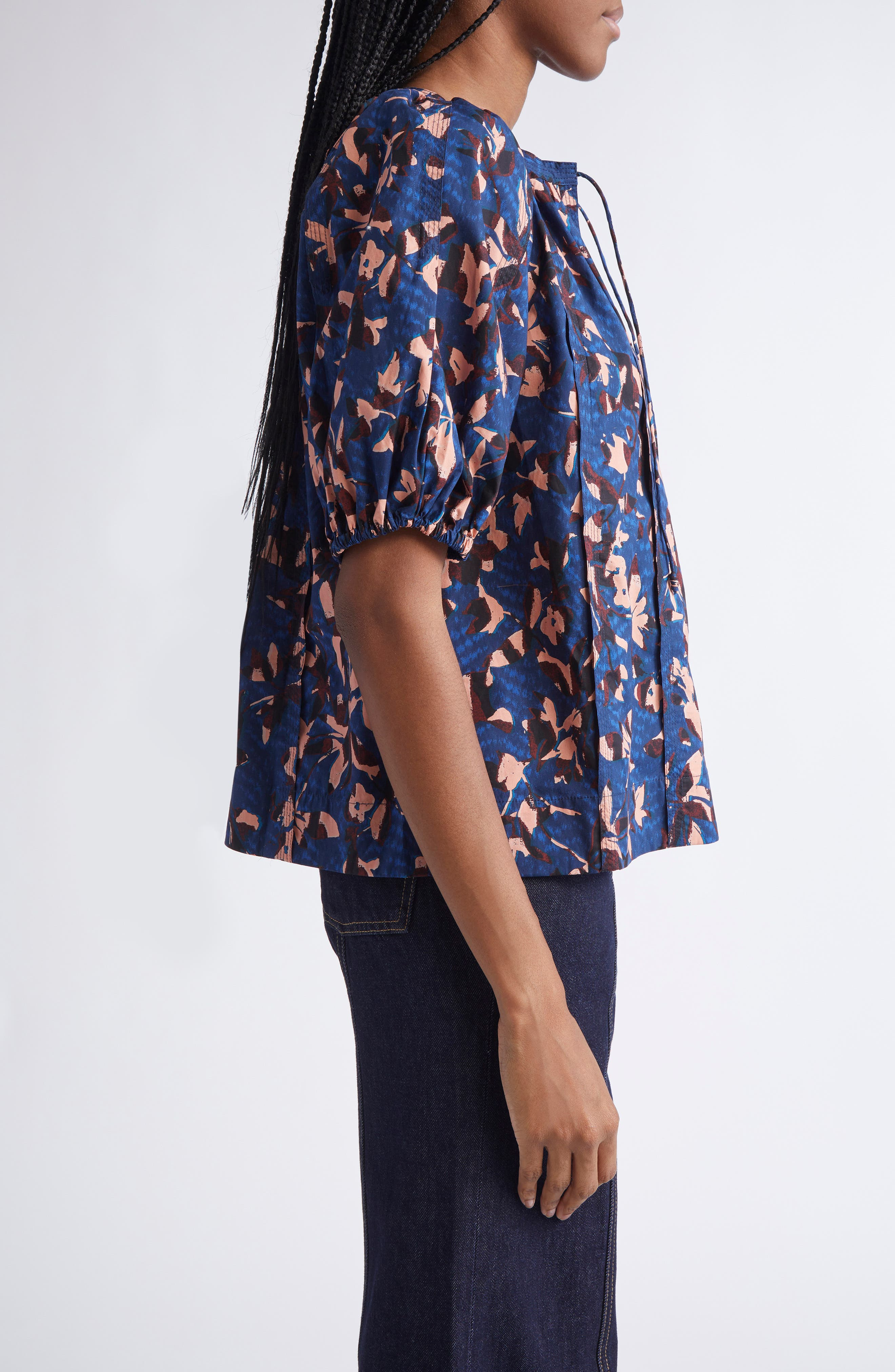 Ulla Johnson Tie Neck Puff Sleeve top in Mirage at Nordstrom - 3